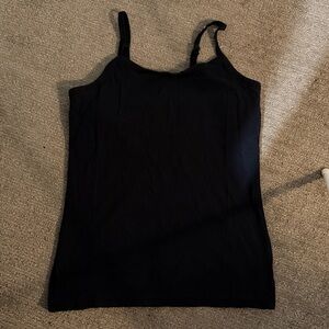 Duluth Trading Co Black Cami/tank with Built-in bra shelf Size L